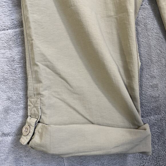The North Face Pant Women 6 Khaki Tan Nylon Zip Off Cargo Utility Hiking Outdoor - Picture 5 of 14